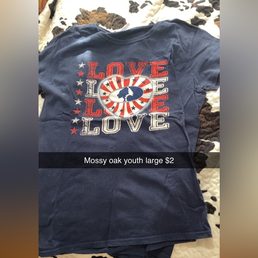 Mossy Oak Kids Navy Love Graphic Tee